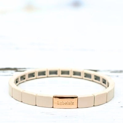 ARMBAND EMAILLE BEIGE - LABEL SIX