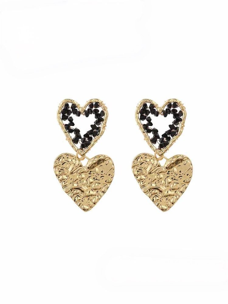 OORBELLEN LOVE STORY ZWART