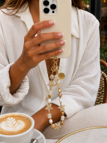 TELEFOONKOORD BEIGE - LABEL SIX