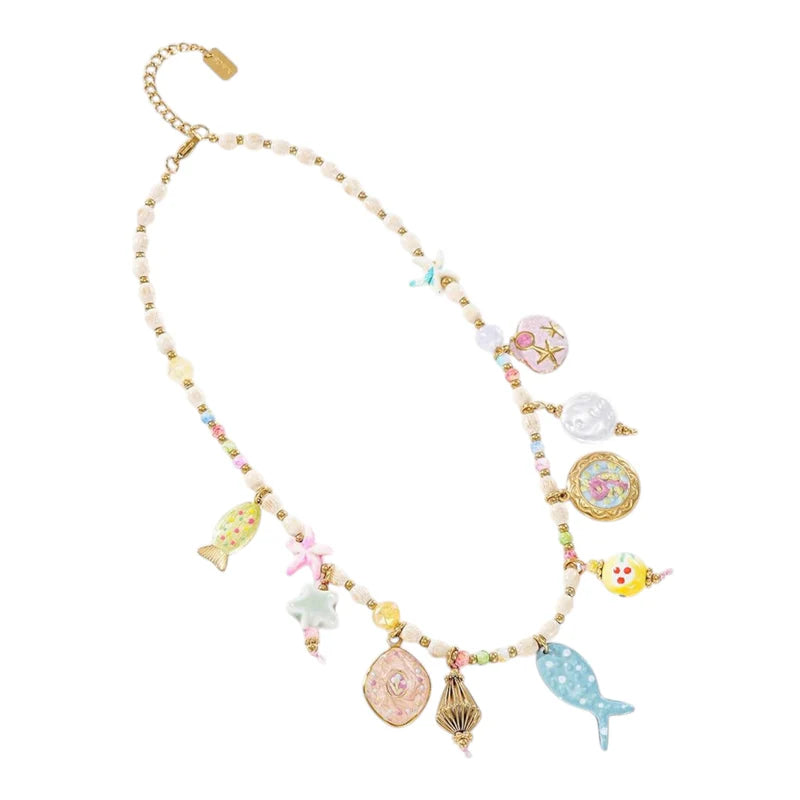 KETTING FISHY BEDEL BLAUW