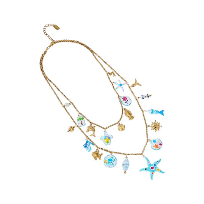 KETTING HAPPY SEASTAR BLAUW