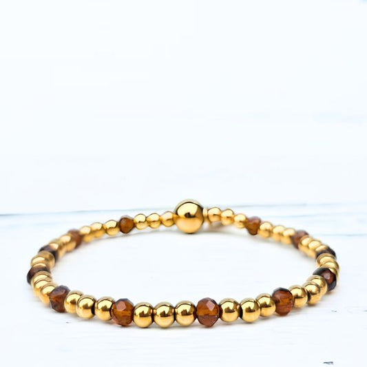 ARMBAND BROWN FACET - LABEL SIX Kinaofashionboutique
