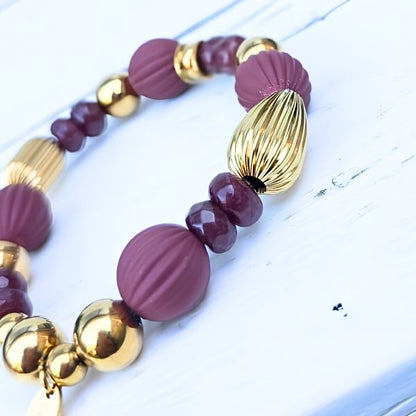 STATEMENT ARMBAND BURGUNDY - LABEL SIX Kinaofashionboutique