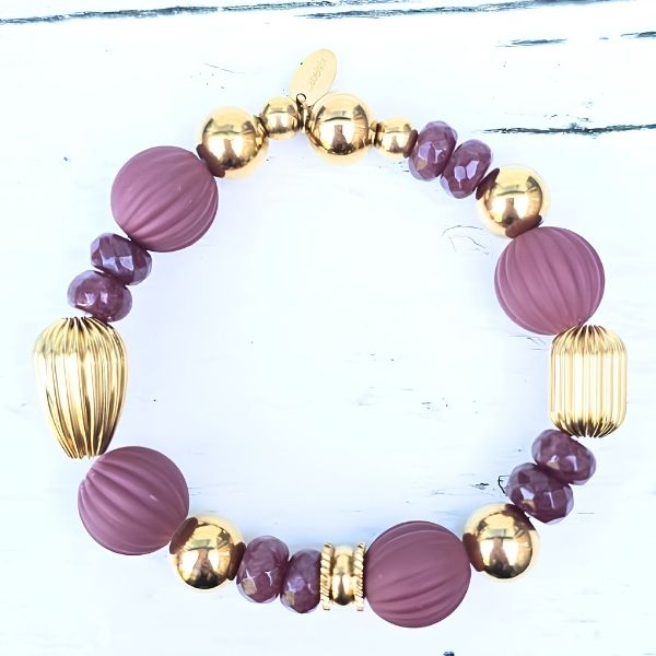 STATEMENT ARMBAND BURGUNDY - LABEL SIX Kinaofashionboutique