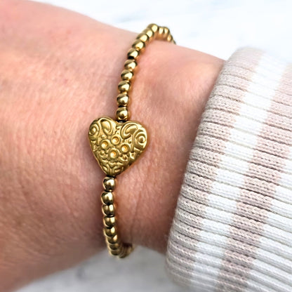 ARMBAND GOLD HEART - LABEL SIX