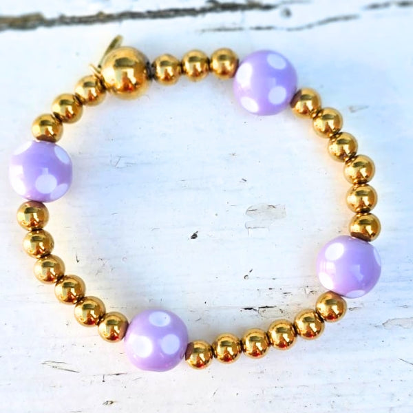 ARMBAND LILA DOTS - LABEL SIX