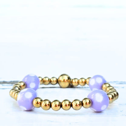 ARMBAND LILA DOTS - LABEL SIX