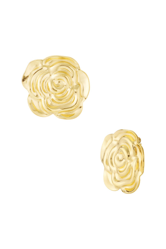 OORBELLEN BLOEM GOUD