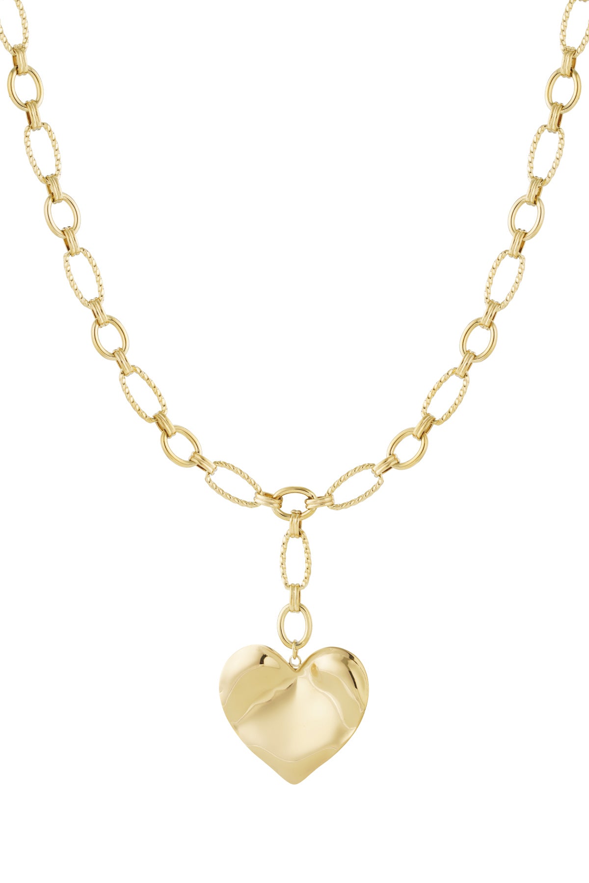 KETTING BIG HEART GOUD