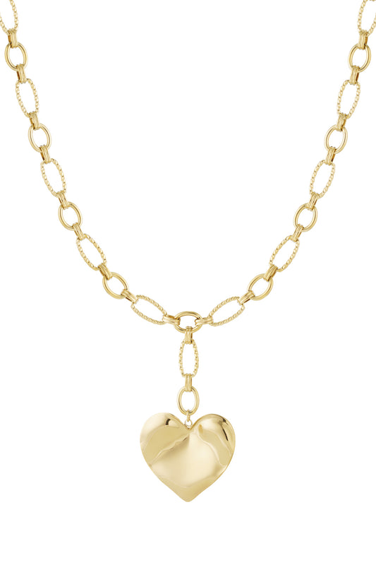 KETTING BIG HEART GOUD