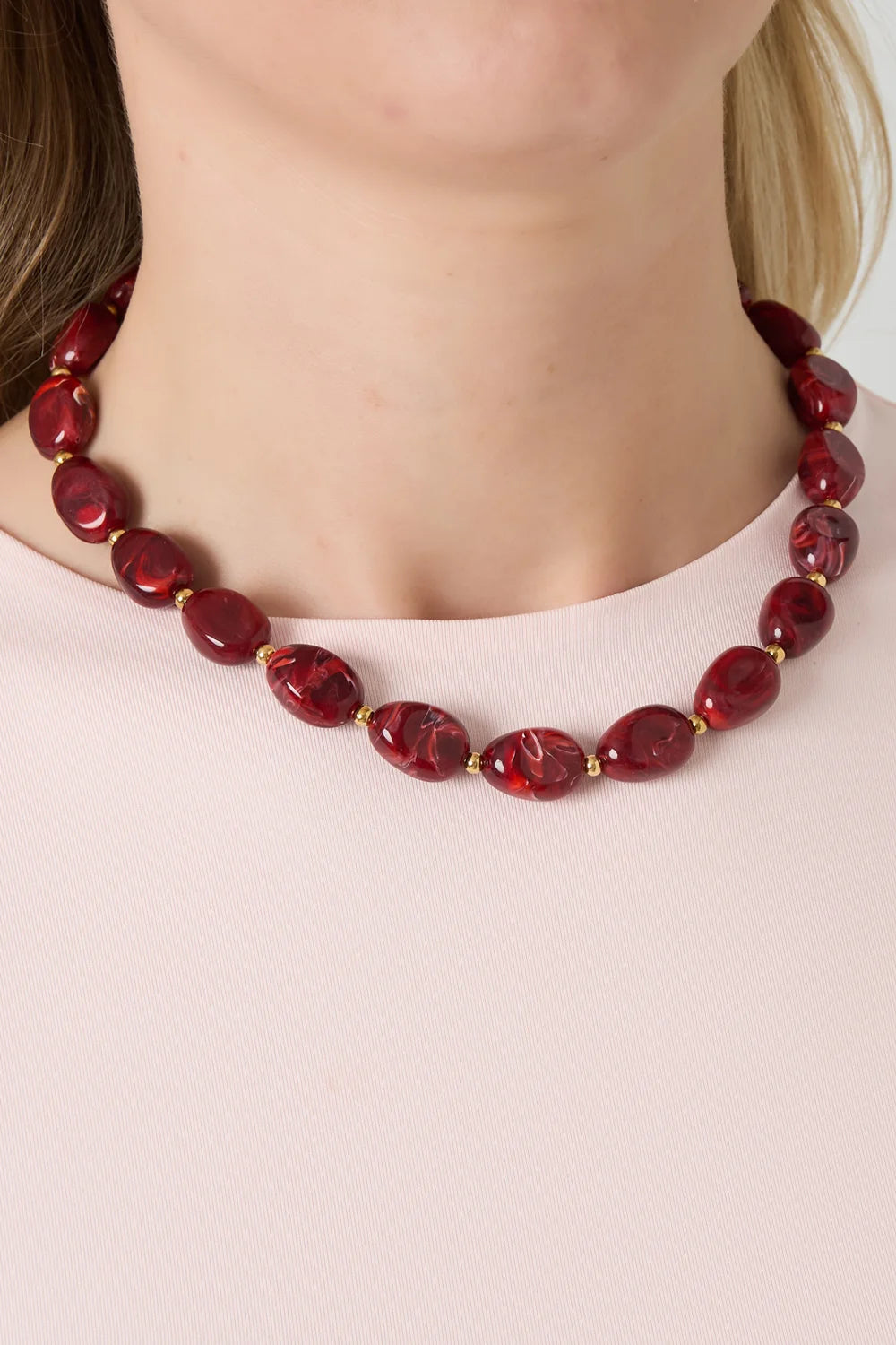 KETTING KRALEN CASUAL ROOD