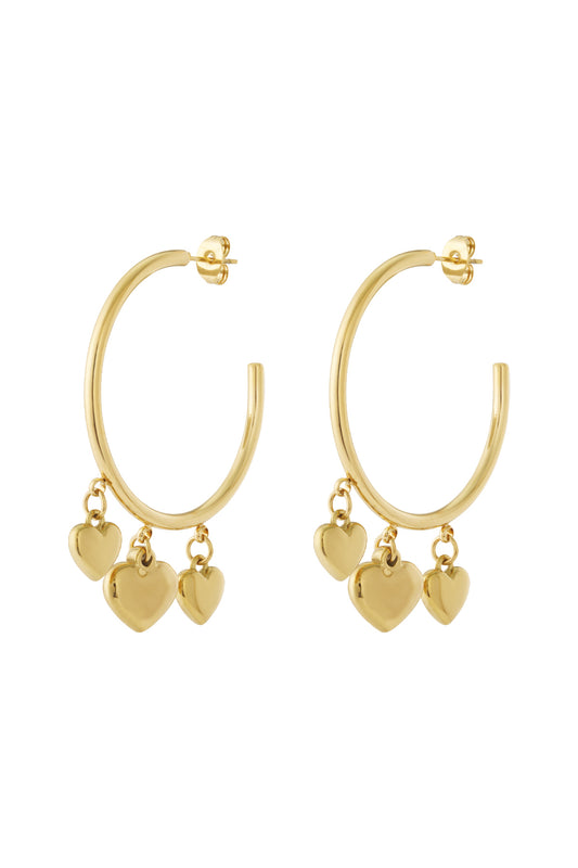 OORBELLEN CIRCLE LOVE GOUD