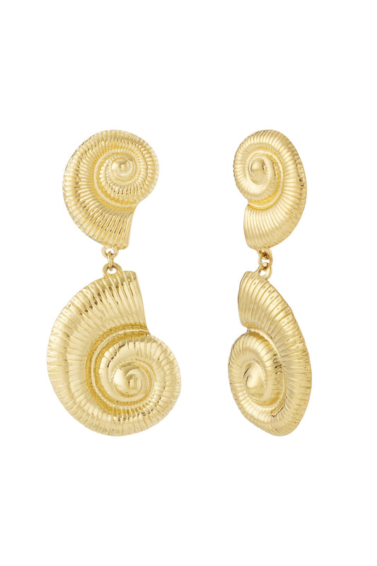 OORBELLEN OCEAN WAVE GOUD