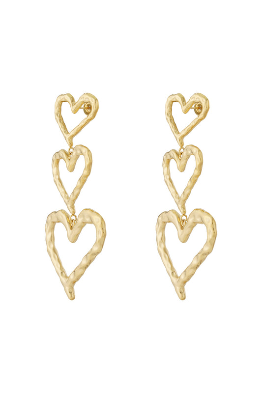 OORBELLEN CASUAL HARTJES GOUD