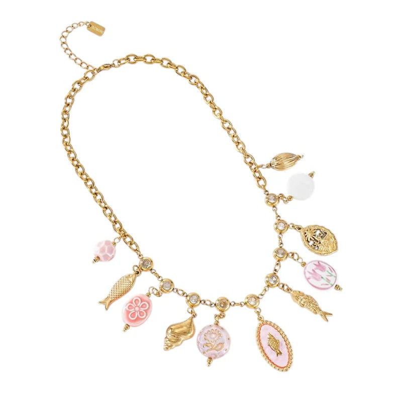 KETTING FISH BEDEL ROZE