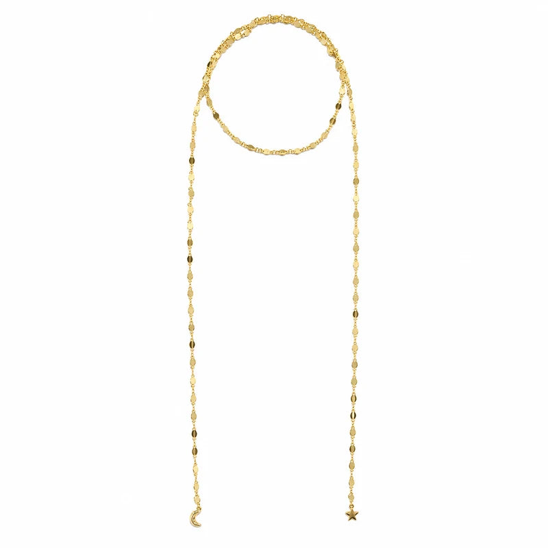 KETTING CHOCKER STAR AND MOON